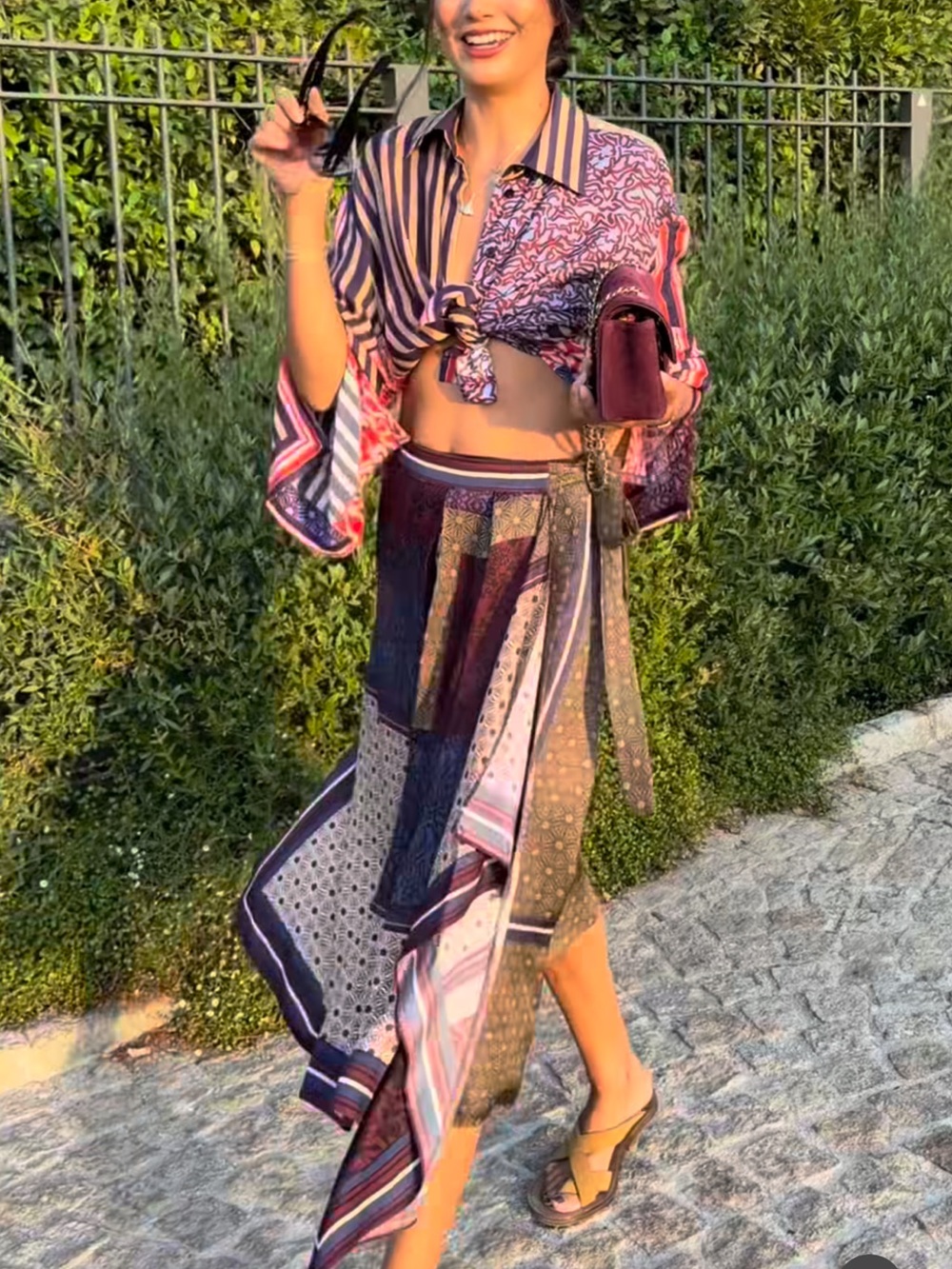 ZARA STUDIO LIMITED EDITION PRINTED PAREO SKIRT